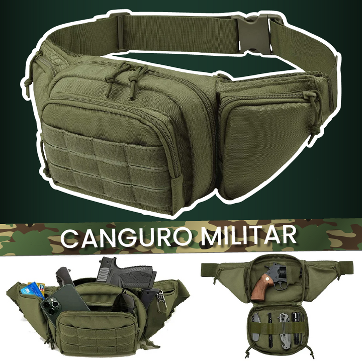 💪 Pensado para los que enfrentan cualquier desafío: ¡El Canguro Militar que une estilo y funcionalidad!